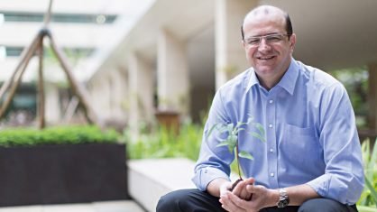 Receita: R$ 10,1 bilhões Posição no ranking: 14o Setor de atuação: celulose Principal feito: ser a primeira empresa do setor, no mundo, a adotar um sistema de viveiros de muda de eucalipto totalmente automatizado Marcelo Castelli, CEO da Fibria