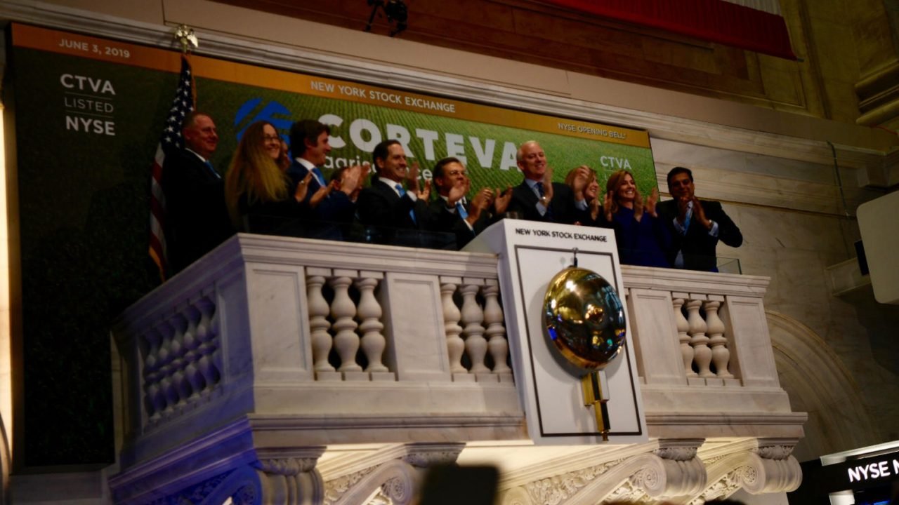 Corteva abre capital na bolsa de Nova York Corteva abre capital na bolsa de Nova York